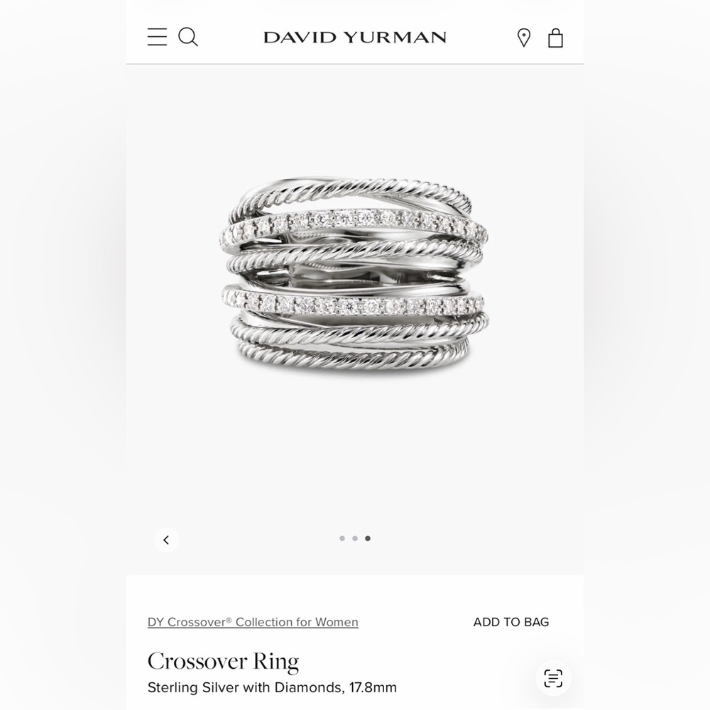 David Yurman Crossover Wide with Diamonds